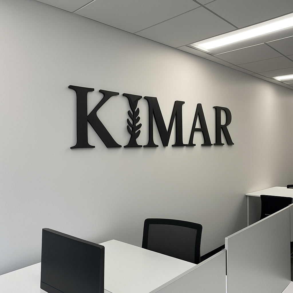 Dein 3D-Firmenschild konturgeschnitten mit deinem Logo – sofort bestellen