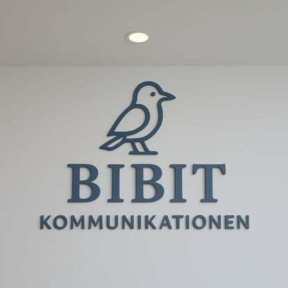 Dein 3D-Firmenschild konturgeschnitten mit deinem Logo – sofort bestellen