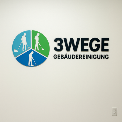 Dein 3D-Firmenschild konturgeschnitten mit deinem Logo – sofort bestellen