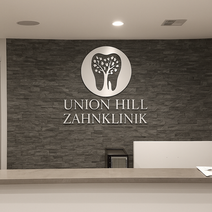 Dein 3D-Firmenschild konturgeschnitten mit deinem Logo – sofort bestellen